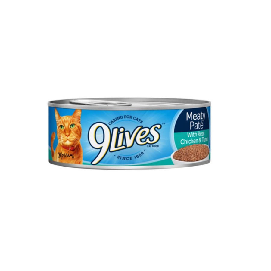 Cats * | 9 Lives 9Lives Meaty Pate With Real Chicken And Tuna Canned Cat Food, 5.5 Oz Can Wet Cat Food