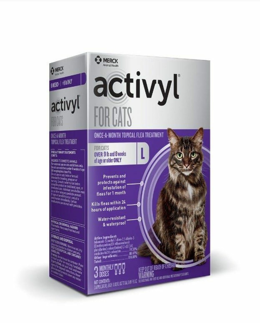 Cats * | Merck Activyl Cat Large Purple 3Ds 090135 Cat Flea & Tick