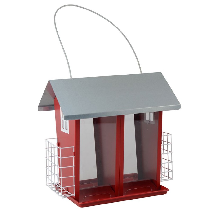 Backyard Birds & Wildlife * | Farm Pro Dual Chamber Feeder With Suet Cages Wild Bird Feeders