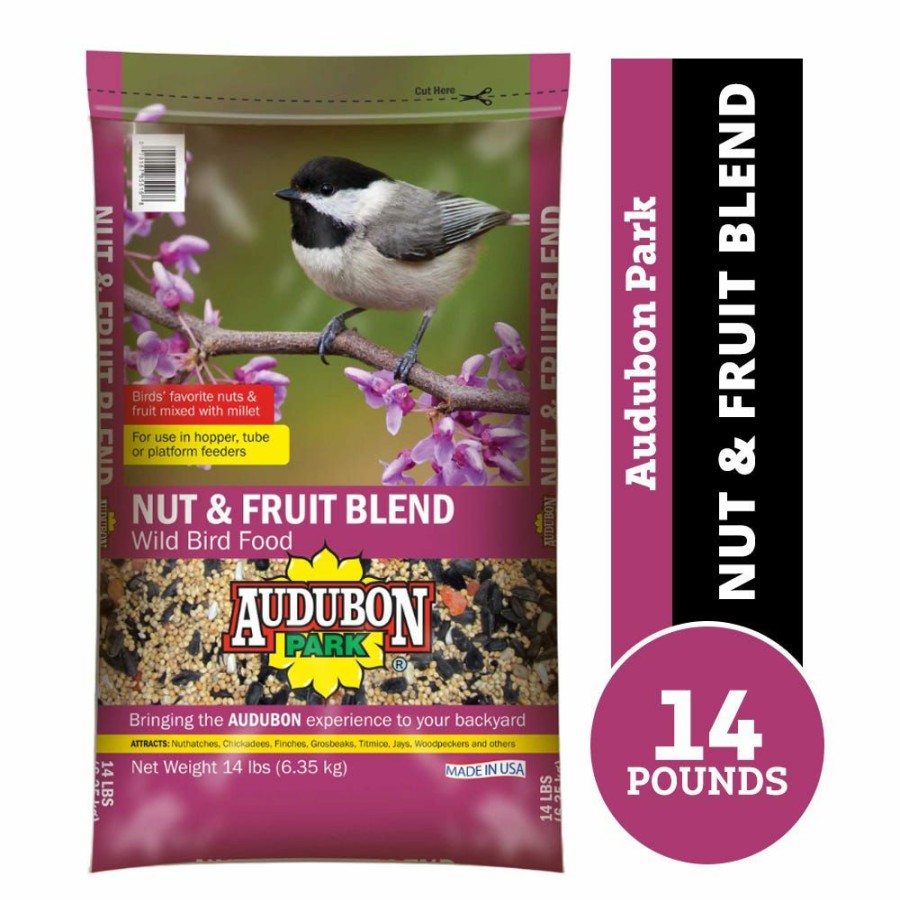 Backyard Birds & Wildlife * | Audubon Park Fruit And Nut Wild Bird Food, 14 Lb. Bag 11874 Bird Seed & Food