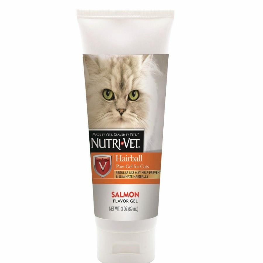 Cats * | Nutri-Vet Hairball Paw-Gel For Cats Salmon 3Oz- 1001017 Coat & Skin Care