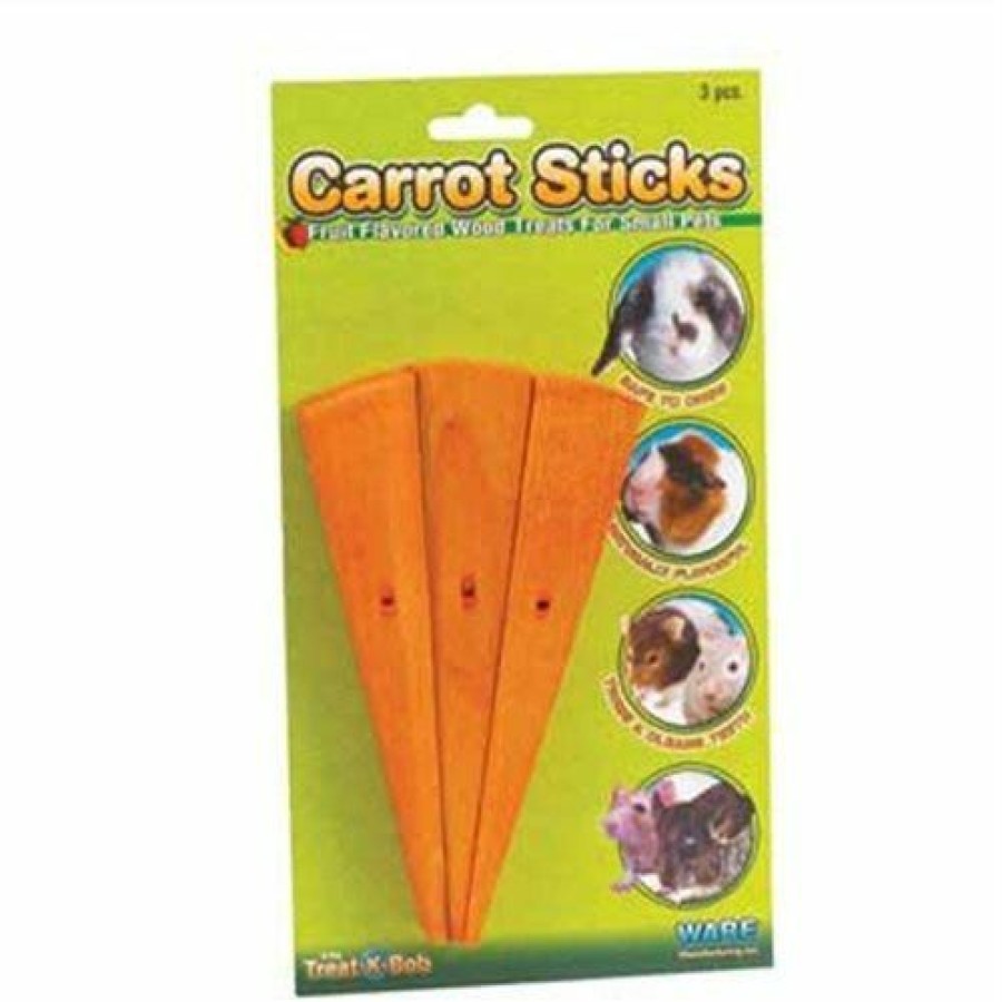 Small Animals * | Kaytee Ware Mfg. Small Carrot Pet Stick Chews, 3 Count 100079296 Rabbit Feed