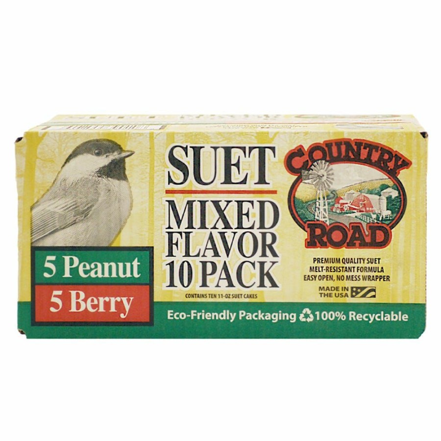 Backyard Birds & Wildlife * | Country Road Mixed Flavor Suet, 10 Pack 390 Bird Seed & Food