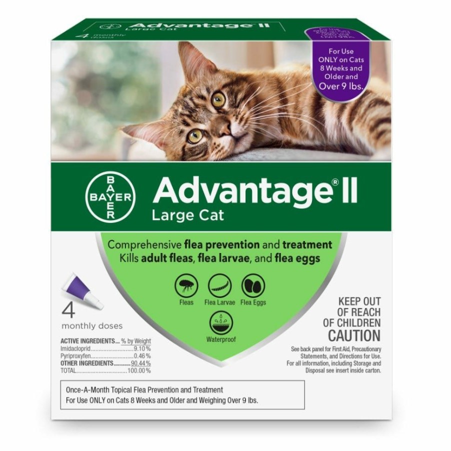 Cats * | Advantage 2 Advantage Ii Large Cat Flea Control, 9+ Lbs. / 4 Doses Cat Flea & Tick