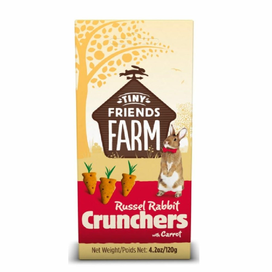 Livestock & Fencing * | Tiny Friends Farm Russel Rabbit Crunchers With Carrots, 4.2 Oz. Box Rabbit Feed