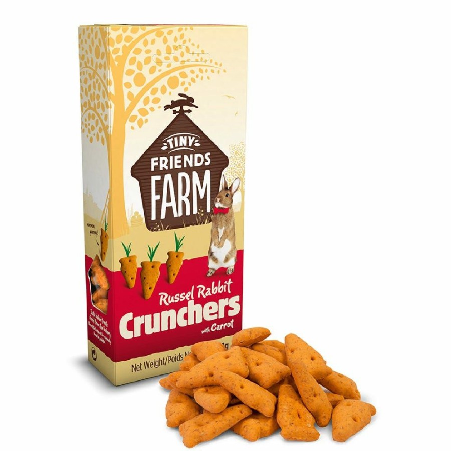 Livestock & Fencing * | Tiny Friends Farm Russel Rabbit Crunchers With Carrots, 4.2 Oz. Box Rabbit Feed