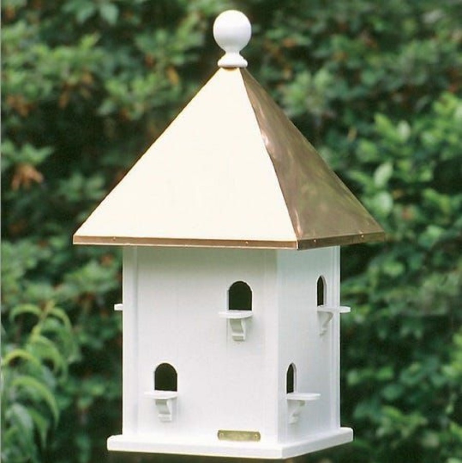 Backyard Birds & Wildlife * | Good Directions Square Bird House With Polished Roof 42412 Wild Bird Houses