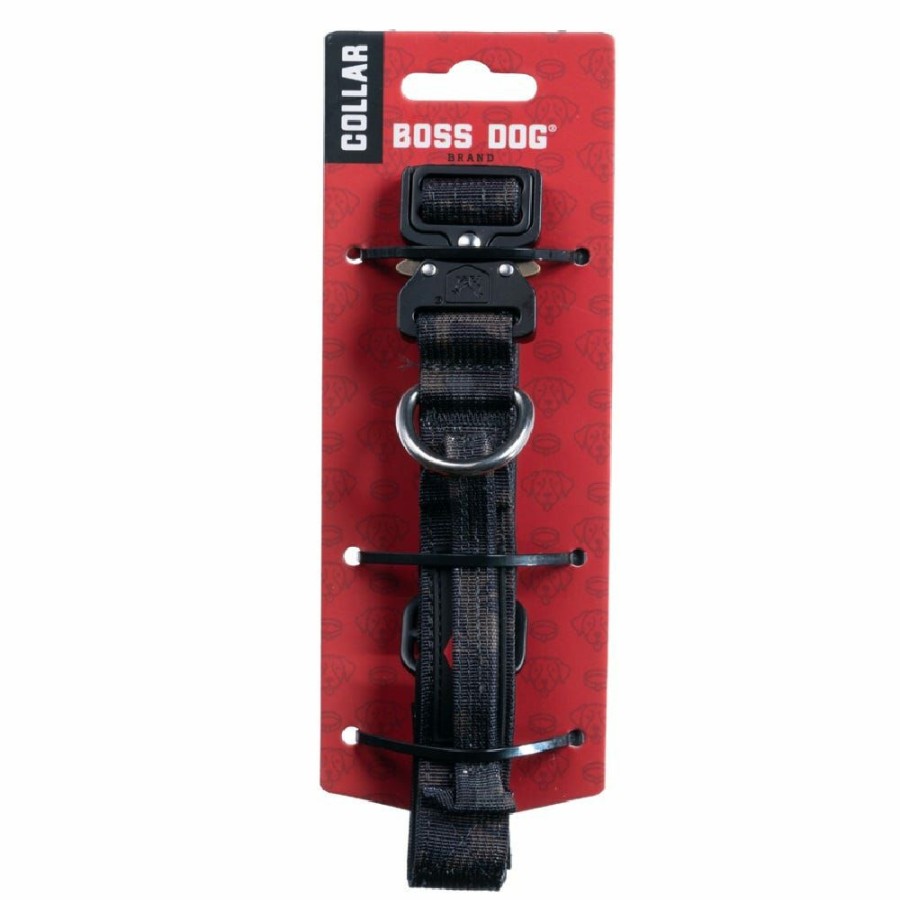 Dogs * | Boss Dog Brand Boss Dog Brand 13 16 Adjustable Black Camo Dog Collar, Size Small 60060 Dog Collars & Leashes