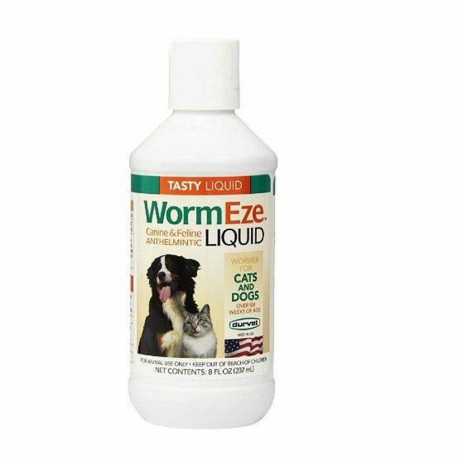 Cats * | Durvet Wormeze Liquid Canine & Feline Anthelmintic, 8 Oz. 051662 De-Wormer