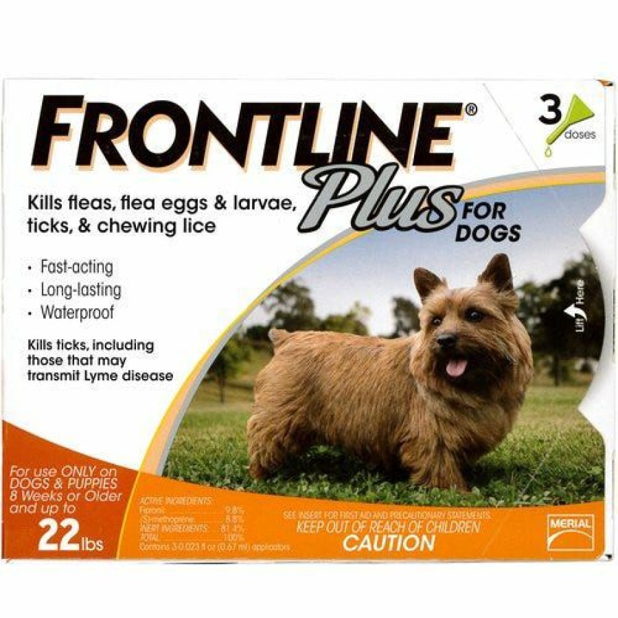 Dogs * | Frontline Plus Dog Flea And Tick Control 1-22 Lb. (3 Doses) Vitamins & Supplements