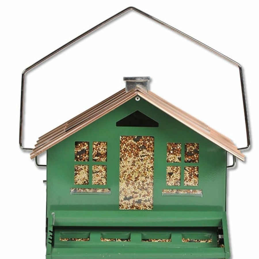 Backyard Birds & Wildlife * | Various Brands Squirrel Be Gone Green Bird Feeder 10004450 Wild Bird Feeders