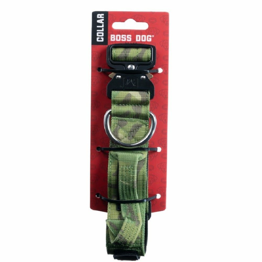 Dogs * | Boss Dog Brand Boss Dog Brand 15 18 Adjustable Green Camo Dog Collar, Size Medium 60110 Dog Collars & Leashes