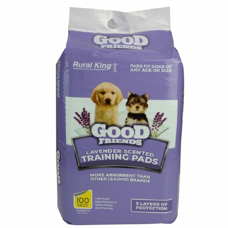 Dogs * | Good Friends Lavender Scented Training Pads For Dogs, 100 Count 88-432-0204 Dog Training & Behavior