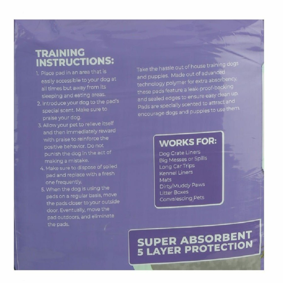 Dogs * | Good Friends Lavender Scented Training Pads For Dogs, 100 Count 88-432-0204 Dog Training & Behavior