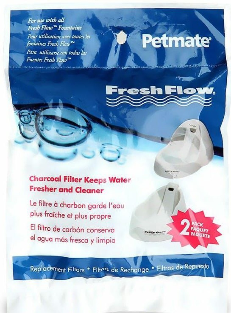 Cats * | Petmate Fresh Flow Replacement Filter 2 Pack 24909 Cat Bowls & Feeders