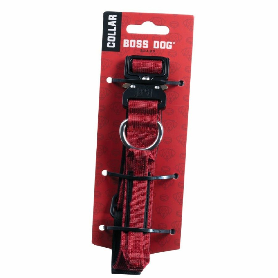 Dogs * | Boss Dog Brand Boss Dog Brand 13 16 Adjustable Red Dog Collar, Size Small 60015 Dog Collars & Leashes