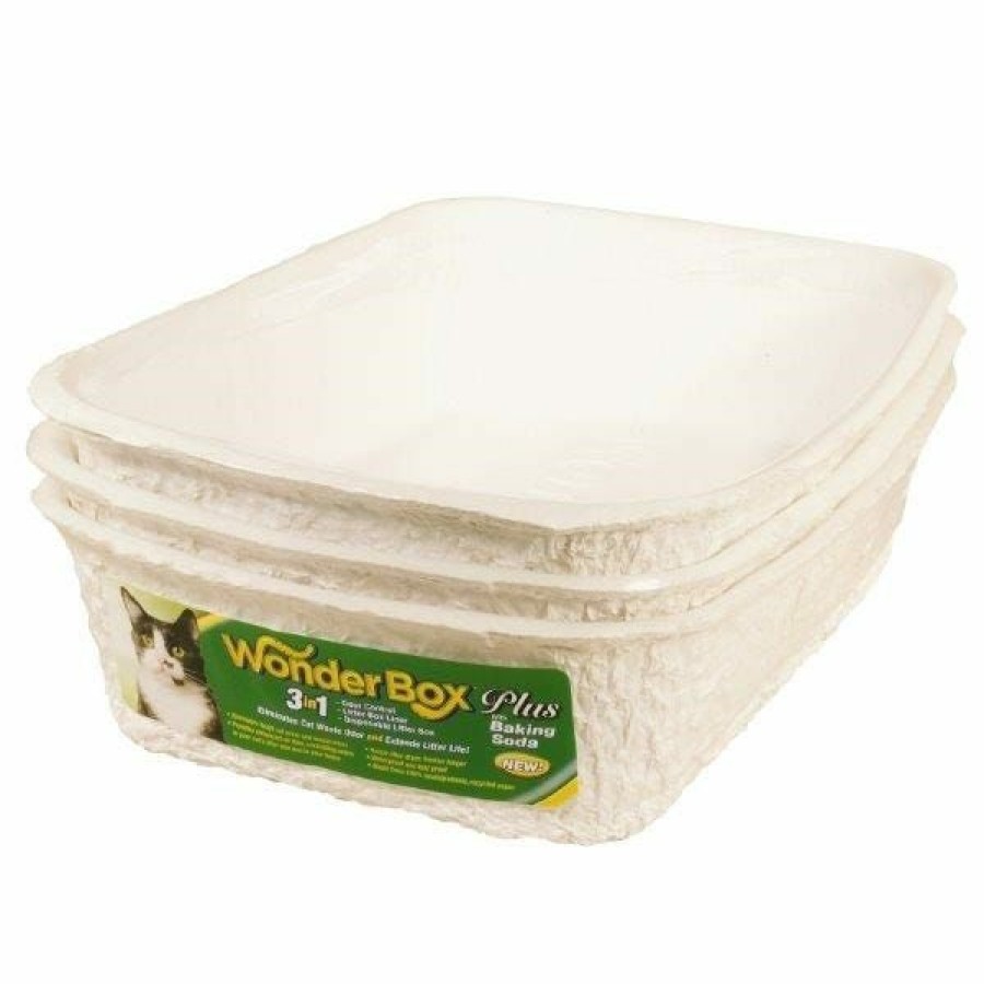 Cats * | Kittys Wonderbox Wonderbox Kitty Litterbox, 3 Pack W-00001-6 Litter Boxes & Accessories