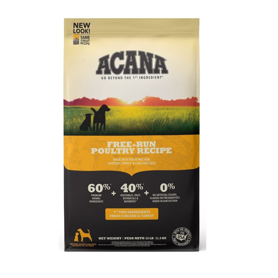 Dogs * | Acana Free-Run Poultry Recipe Grain-Free Adult Dry Dog Food, 25 Lb. Bag