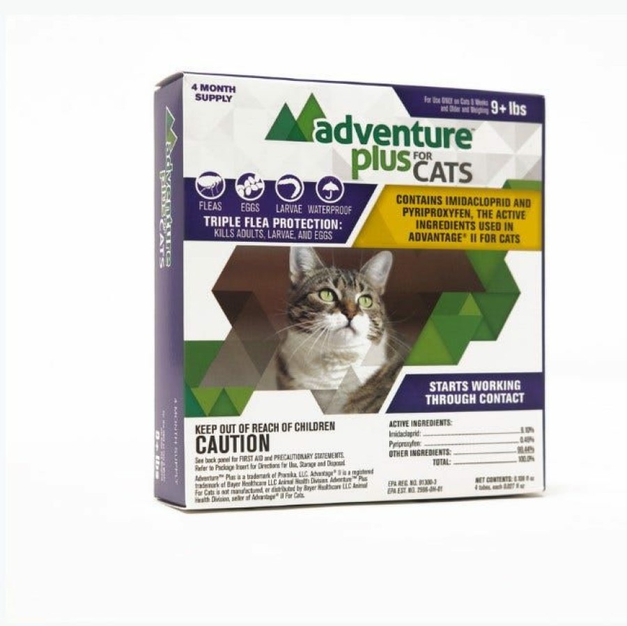 Cats * | Adventure Plus Cat 9 Lbs And Up (4 Pack) 511126 Cat Flea & Tick