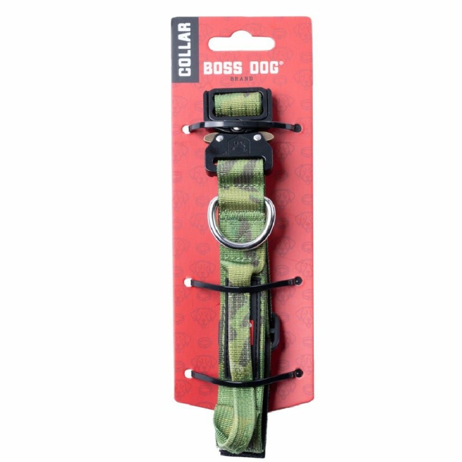 Dogs * | Boss Dog Brand Boss Dog Brand 13 16 Adjustable Green Camo Dog Collar, Size Small 60105 Dog Collars & Leashes