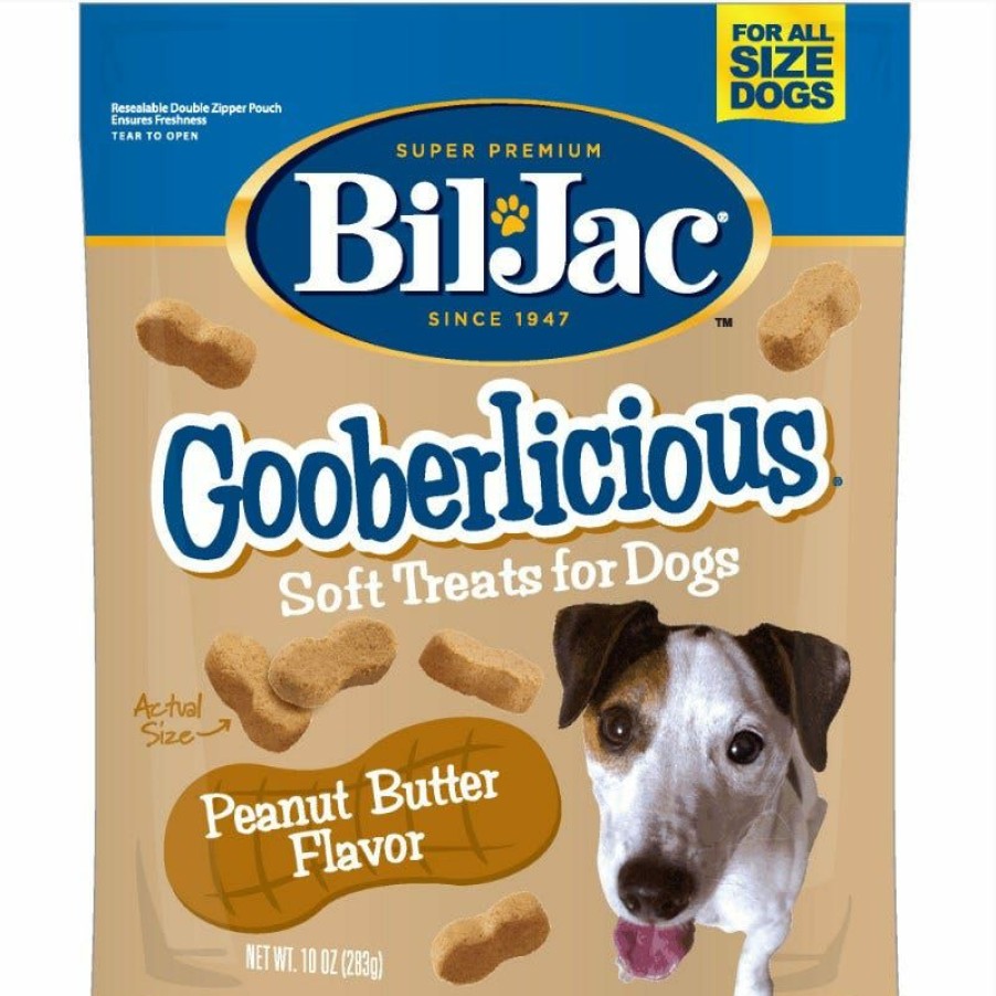 Dogs * | Bil-Jac Gooberlicious Peanut Butter Flavor Soft Dog Treats, 10 Oz. Pouch 319103