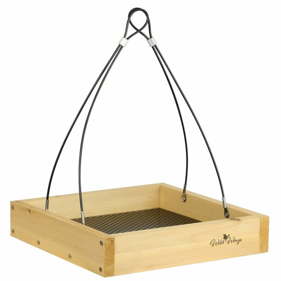 Backyard Birds & Wildlife * | Nature'S Way Cedar Tray Wild Bird Feeder Wwcf23 Wild Bird Feeders