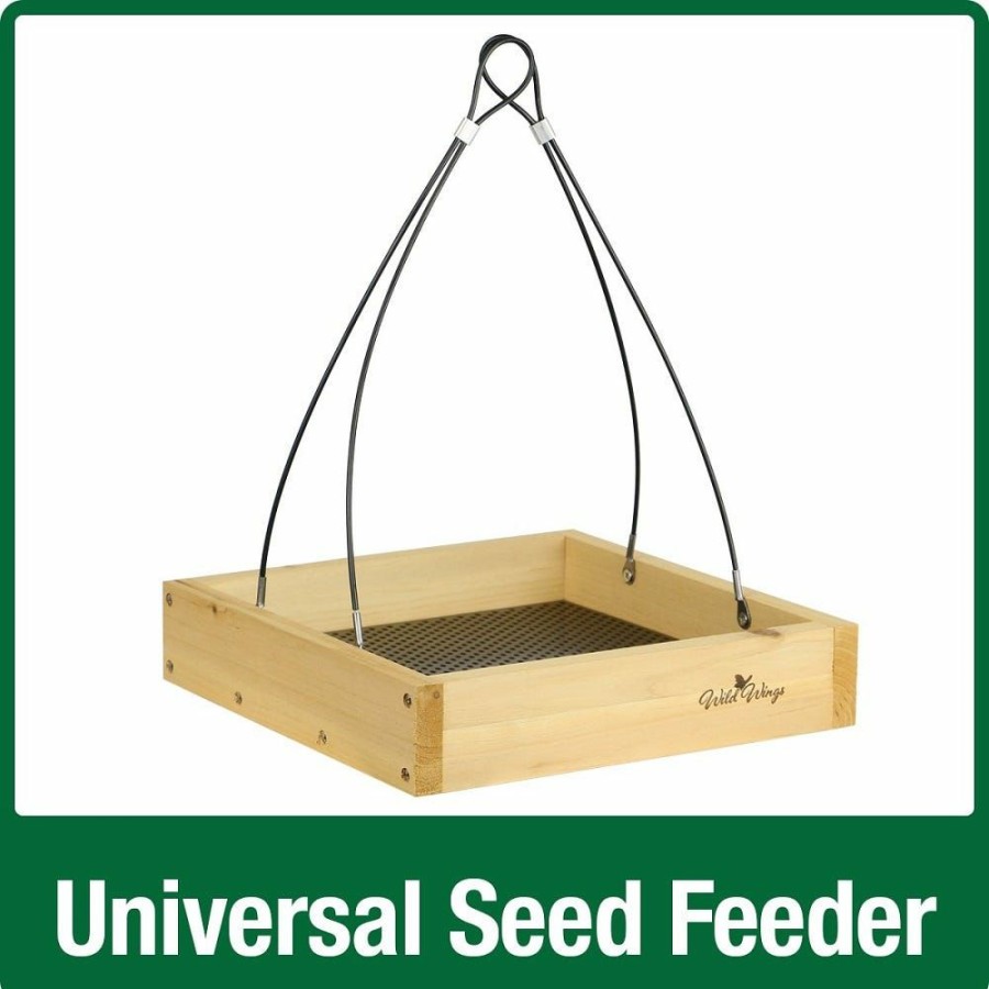 Backyard Birds & Wildlife * | Nature'S Way Cedar Tray Wild Bird Feeder Wwcf23 Wild Bird Feeders