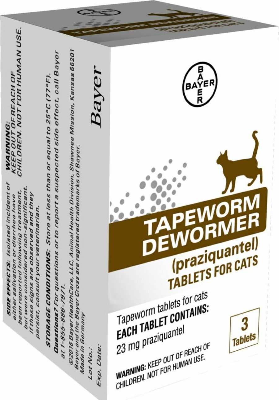 Cats * | Bayer Tapeworm Cat De-Wormer 3 Count