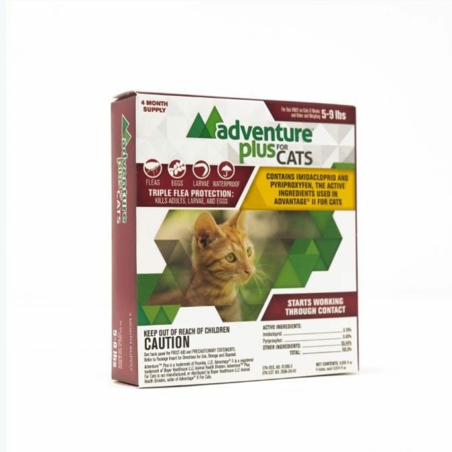 Cats * | Adventure Plus Cat 5 To 9Lbs (4 Pack) 511125 Cat Flea & Tick