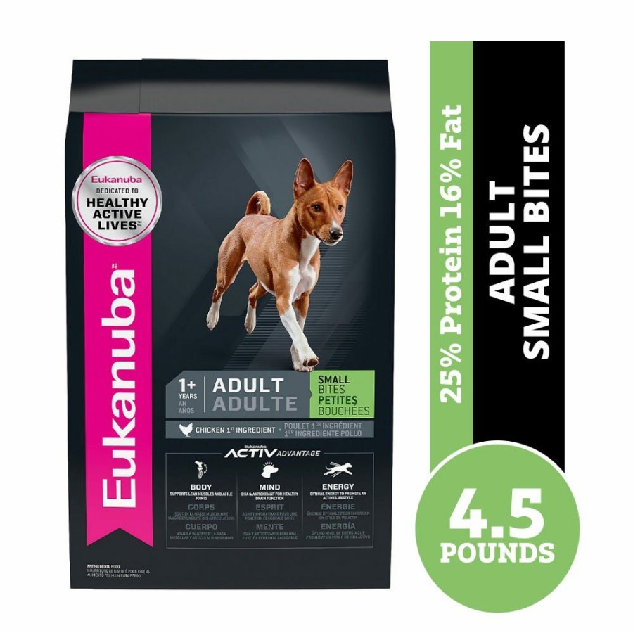 Dogs * | Eukanuba Small Bites Adult Dry Dog Food With Chicken, 4.5 Lb. Bag