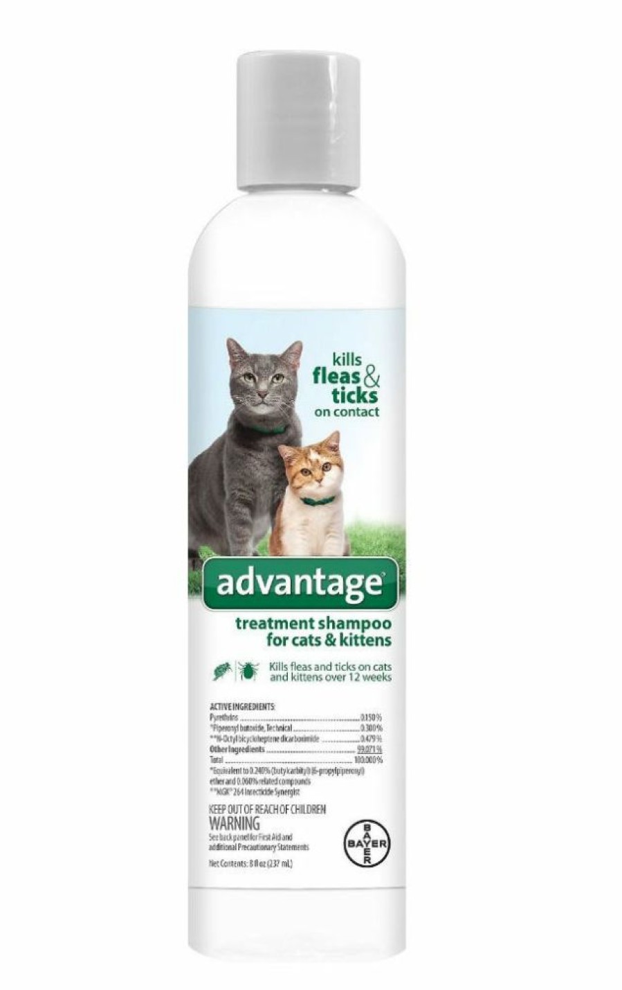 Cats * | Advantage Flea & Tick Treatment Shampoo For Cats & Kittens 8 Oz Bottle Cat Flea & Tick