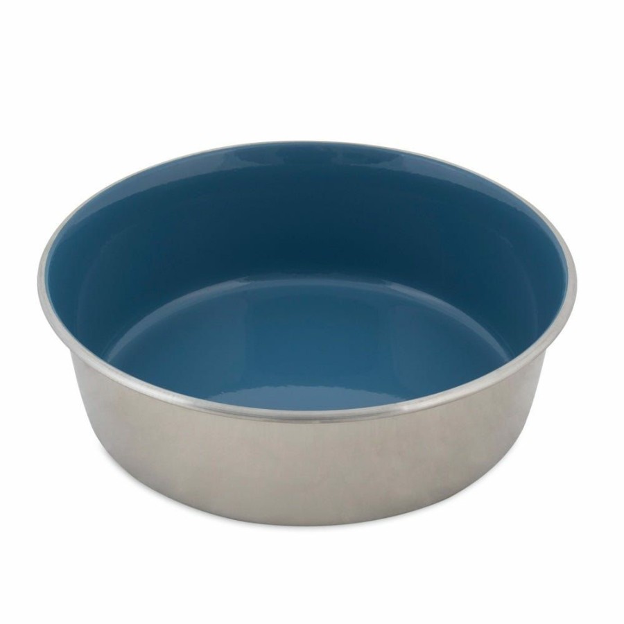 Cats * | Petmate Painted Stainless Steel Pet Bowls, 12 Cup Capacity 34153 Cat Bowls & Feeders