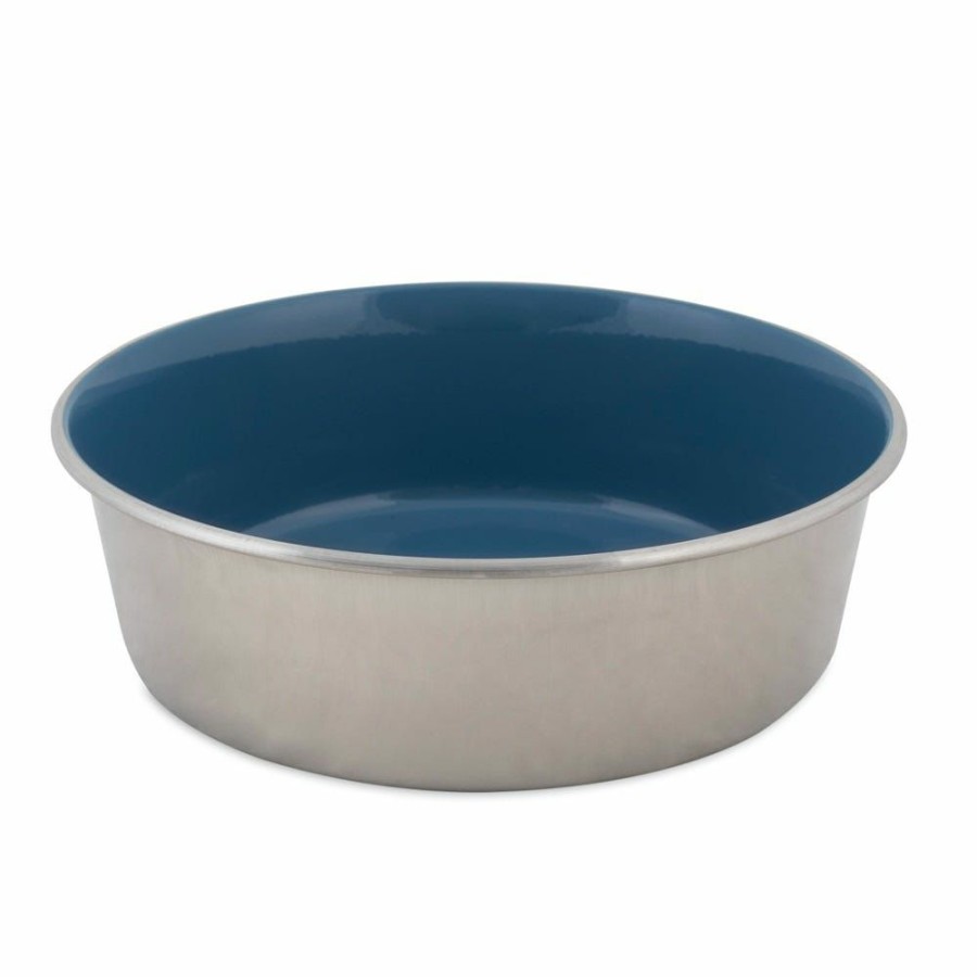 Cats * | Petmate Painted Stainless Steel Pet Bowls, 12 Cup Capacity 34153 Cat Bowls & Feeders