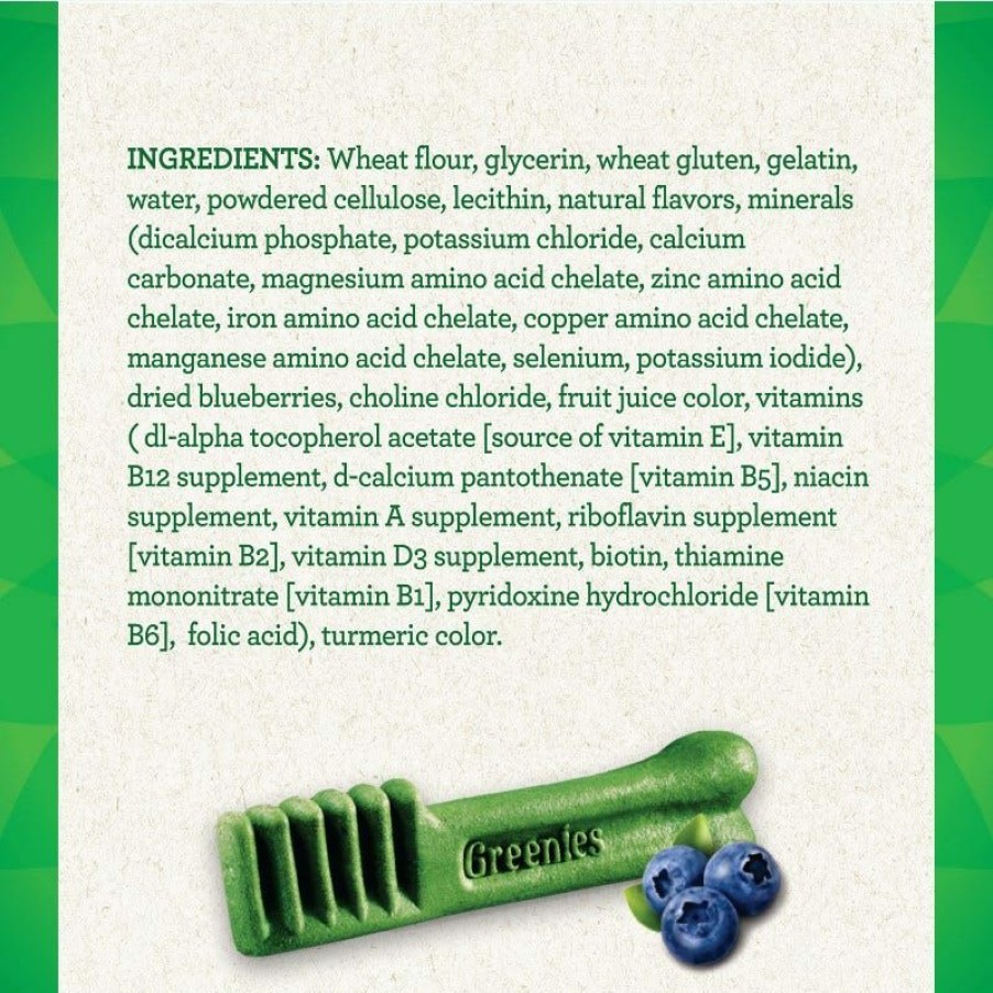 Dogs * | Greenies Blueberry Regular Dental Dog Treats, 12 Count Pack Dental Care