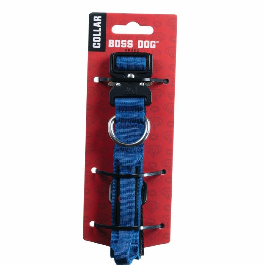 Dogs * | Boss Dog Brand Boss Dog Brand 13 16 Adjustable Blue Dog Collar, Size Small 60030 Dog Collars & Leashes