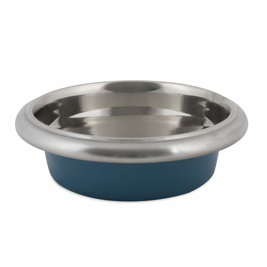 Cats * | Petmate Easy Grip Stainless Steel Pet Bowl, 12 Cup Capacity 34150 Cat Bowls & Feeders