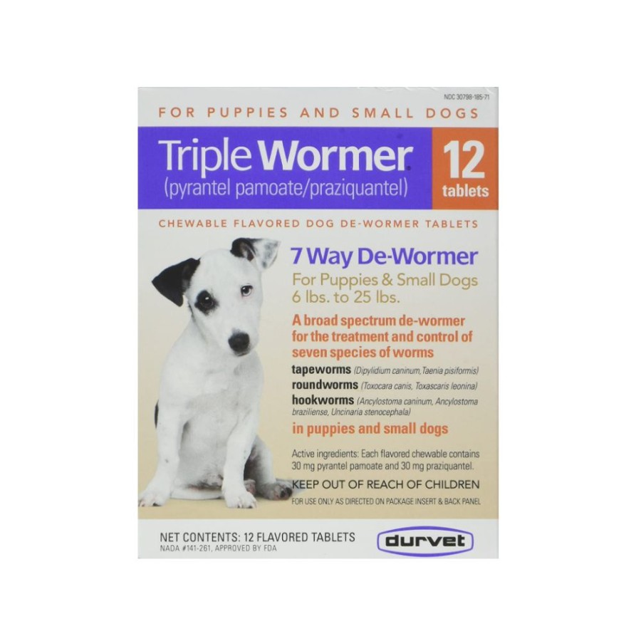 Dogs * | Durvet Triple Wormer Puppy & Small Dog B2 041982 Parasite Treatments