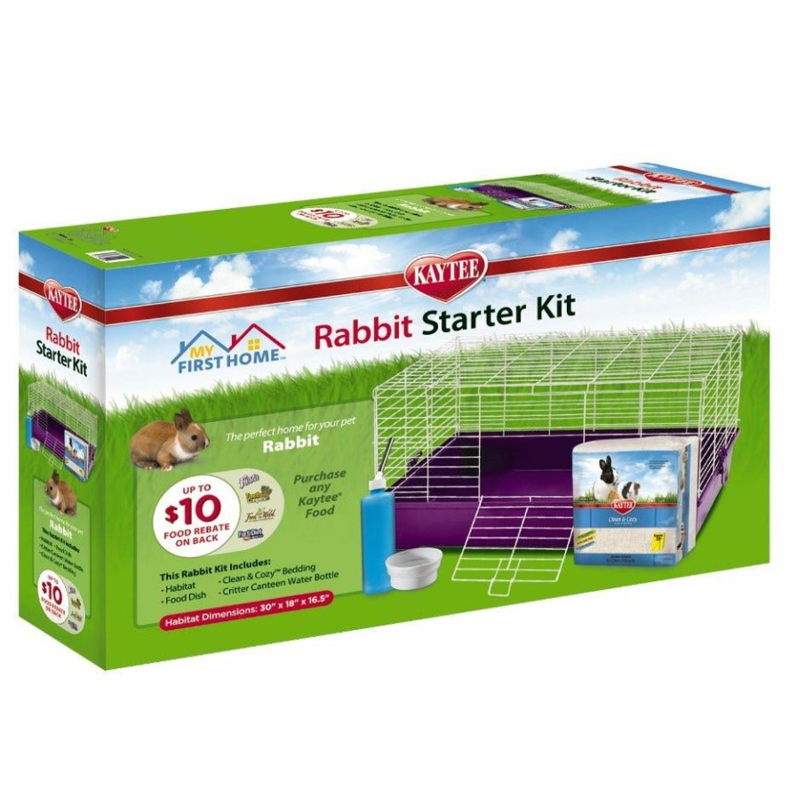 Small Animals * | Kaytee My First Home Rabbit Or Multiple Guinea Pig Starter Kit Xl 100542613 Small Animal Hutches