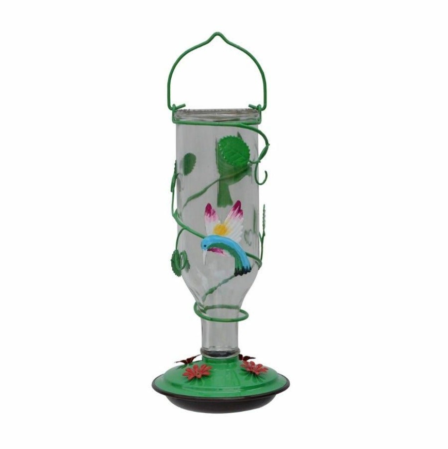 Backyard Birds & Wildlife * | Bird'S Cafe Painted Metal Bird Icon Hummingbird Feeder Hb-0423P-T