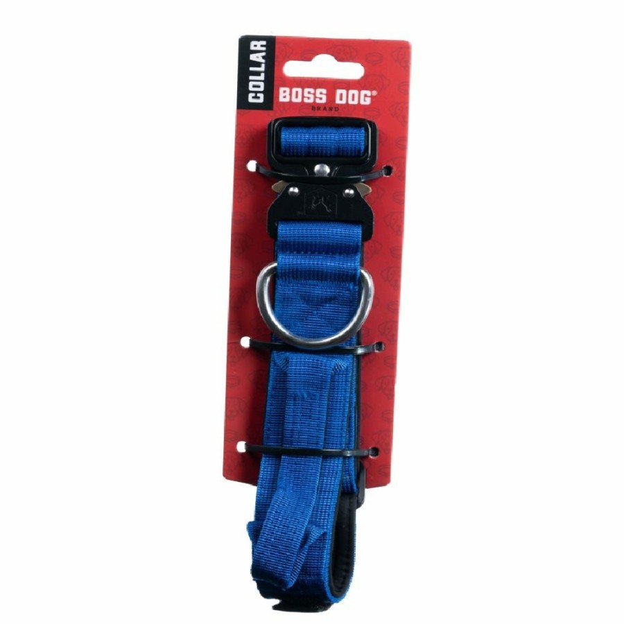 Dogs * | Boss Dog Brand Boss Dog Brand 15 18 Adjustable Blue Dog Collar, Size Medium 60035 Dog Collars & Leashes