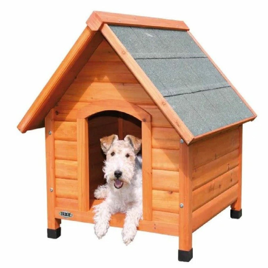 Dogs * | Trixie Pet Log Cabin Pine Dog House For Small Dogs 39530 Dog Houses & Kennels