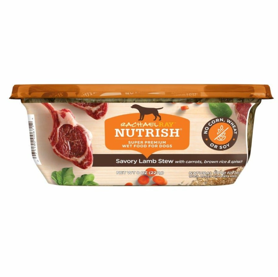 Dogs * | Rachael Ray Nutrish Natural Premium Wet Dog Food, Savory Lamb Stew, 8Oz. Tub