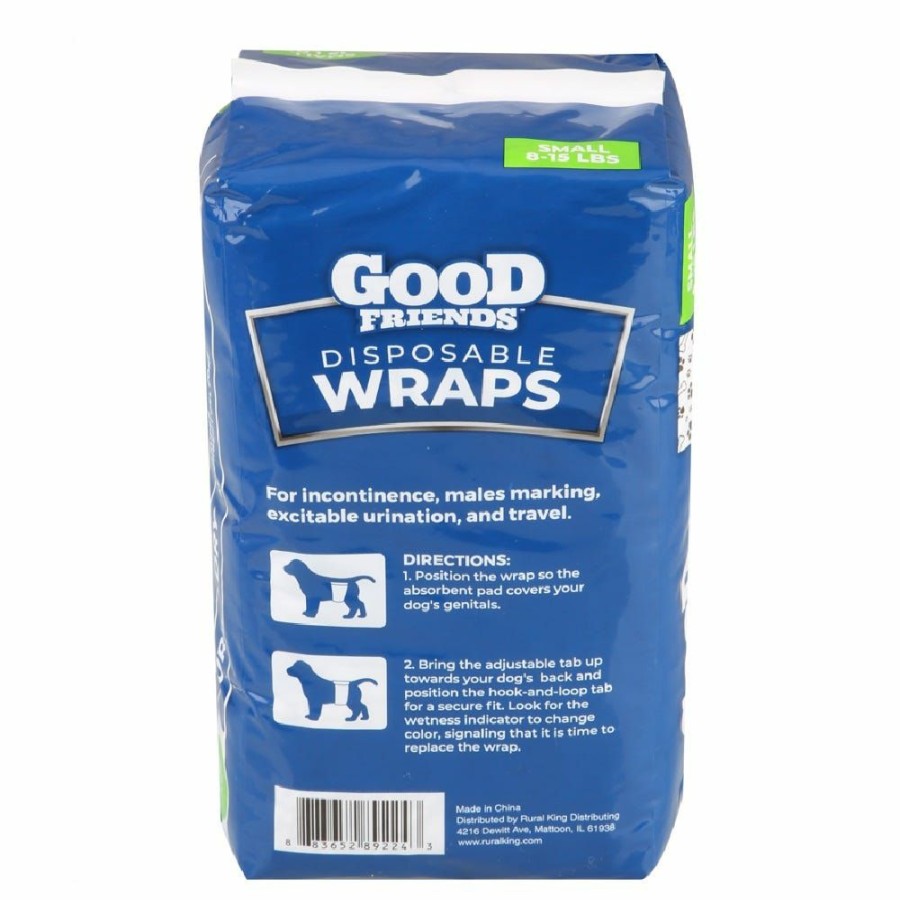 Dogs * | Good Friends Disposable Wraps For Puppies Small, 12 Count 89-224-0204 Dog Training & Behavior