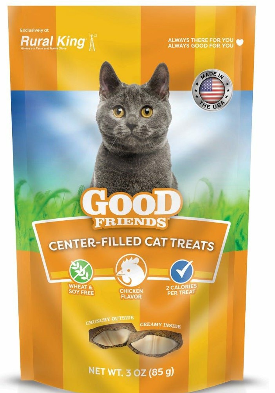 Cats * | Good Friends Center Filled Cat Treats Chicken Flavor, 3 Oz. Pouch