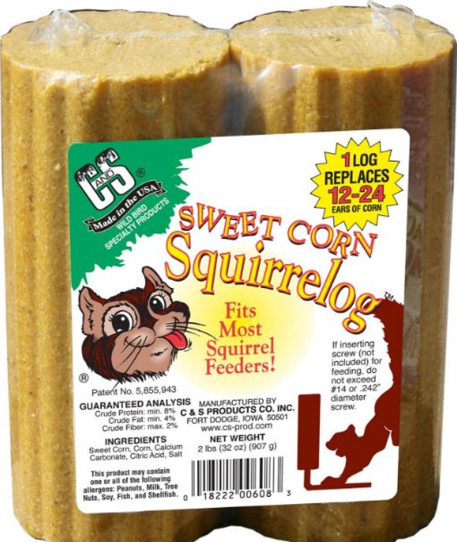 Backyard Birds & Wildlife * | C&S Products C And S Sweet Corn Squirrelog Refill Squirrel Food 32 Oz. Cs608 Squirrel Feed