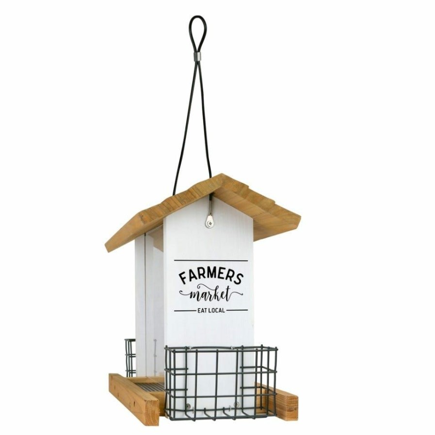 Backyard Birds & Wildlife * | Nature'S Way 3 Quart Farmhouse Hopper Bird Feeder Wwlf2-Deco Wild Bird Feeders