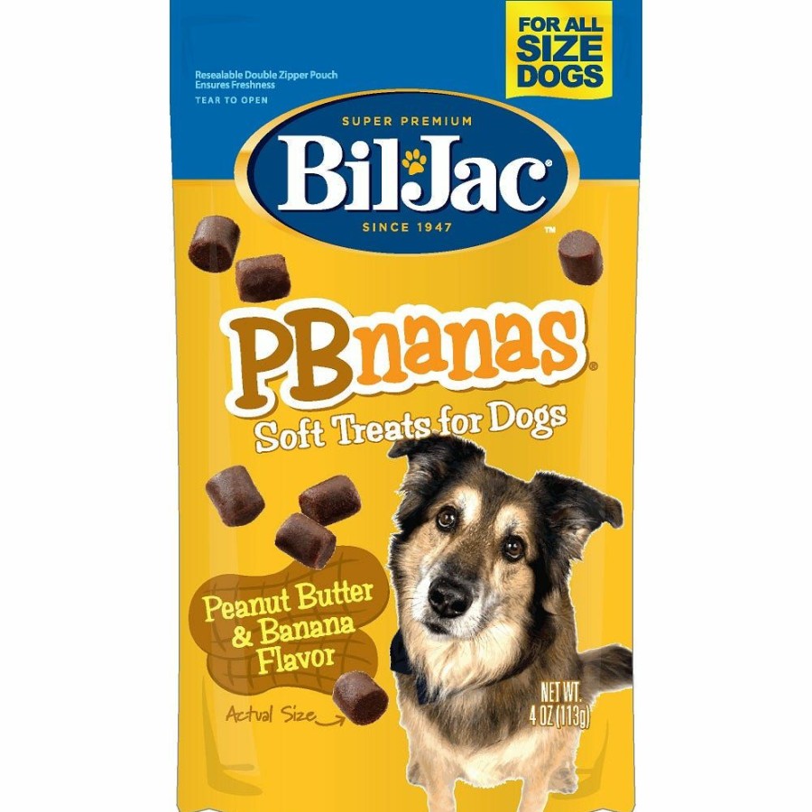 Dogs * | Bil-Jac Pbnanas Peanut Butter & Banana Soft Dog Treats, 4 Oz. Pouch 319018