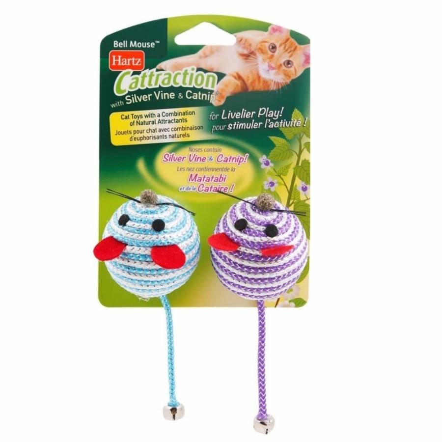 Cats * | Hartz Cattraction With Silver Vine And Catnip Bell Mouse 11232 Cat Toys