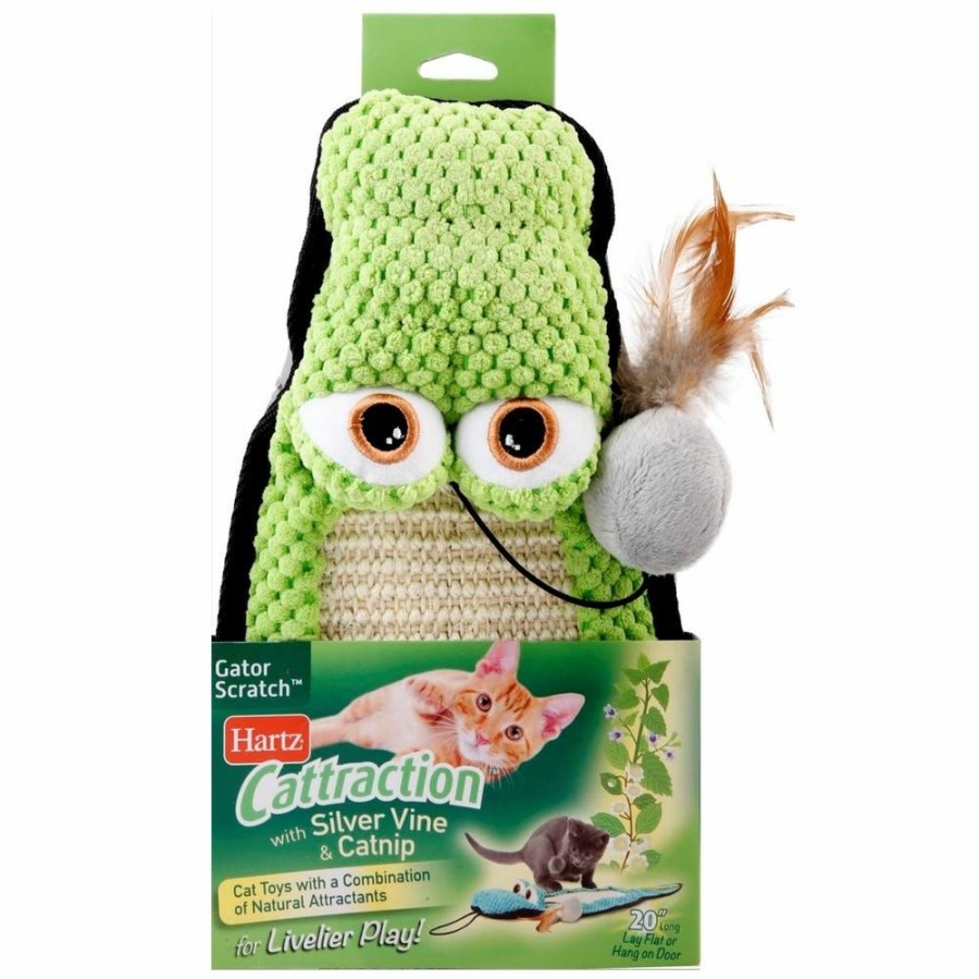 Cats * | Hartz Cattraction Gator Scratch With Silvervine 15785 Cat Toys